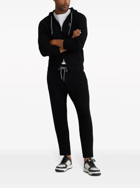 Brunello Cucinelli ribbed Hoodie in cashmere