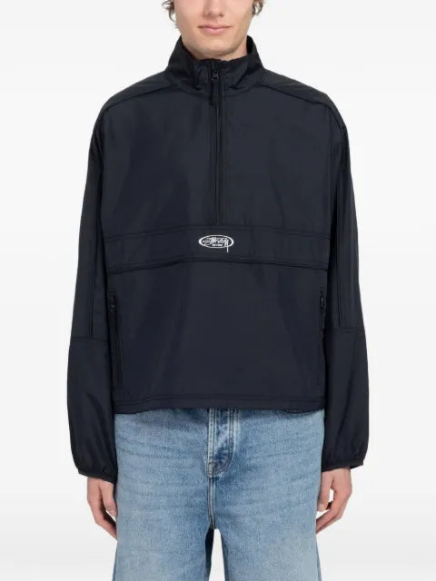 Stüssy logo-print quarter-zip jacket