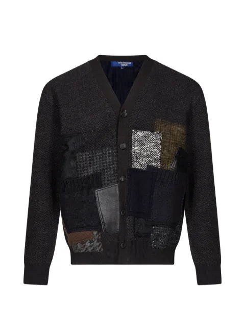 Junya Watanabe MAN patchwork herringbone cardigan