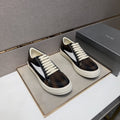 Dark Brown Panel Low-Top Sneakers