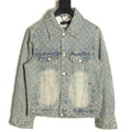 Louis Vuitton Monogram-Style Faded Denim Jacket - Gray